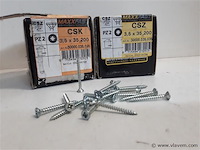 2 x houtschroeven wit verzinkt 3,5x35mm 200 stuks - afbeelding 2 van  2