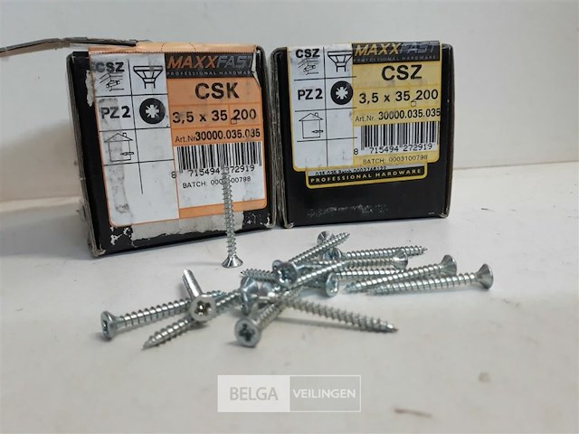 2 x houtschroeven wit verzinkt 3,5x35mm 200 stuks - afbeelding 3 van  3