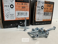 2 x houtschroeven wit verzinkt 4x30mm 200 stuks - afbeelding 3 van  3