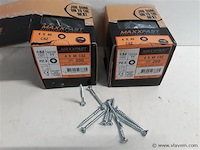 2 x houtschroeven wit verzinkt 4x40mm 200 stuks - afbeelding 1 van  2