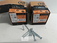 2 x houtschroeven wit verzinkt 4x40mm 200 stuks - afbeelding 2 van  3