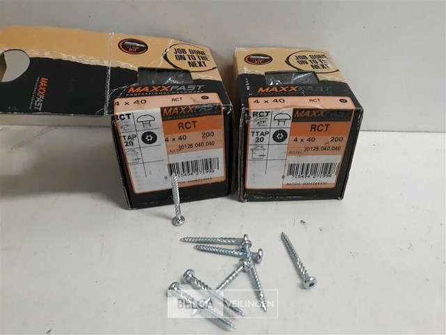 2 x houtschroeven wit verzinkt 4x40mm 200 stuks - afbeelding 2 van  3