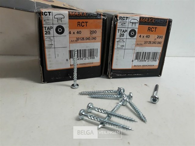 2 x houtschroeven wit verzinkt 4x40mm 200 stuks - afbeelding 3 van  3