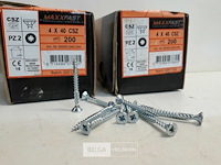 2 x houtschroeven wit verzinkt 4x40mm 200 stuks - afbeelding 3 van  3