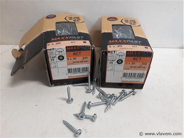 2 x houtschroeven wit verzinkt 5x30mm 200 stuks - afbeelding 1 van  2