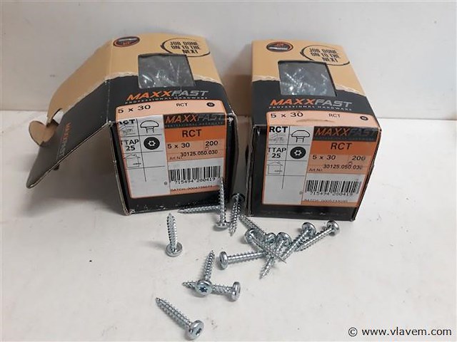 2 x houtschroeven wit verzinkt 5x30mm 200 stuks - afbeelding 1 van  2