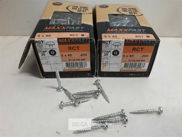 2 x houtschroeven wit verzinkt 5x40mm 200 stuks - afbeelding 1 van  3