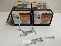 2 x houtschroeven wit verzinkt 5x40mm 200 stuks - afbeelding 2 van  3