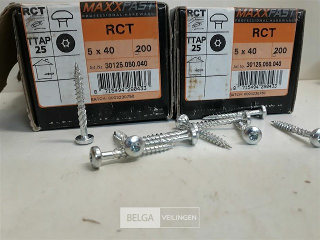 2 x houtschroeven wit verzinkt 5x40mm 200 stuks - afbeelding 3 van  3