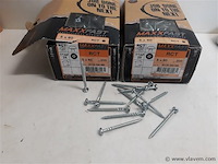 2 x houtschroeven wit verzinkt 5x60mm 200 stuks - afbeelding 1 van  2