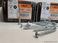 2 x houtschroeven wit verzinkt 5x60mm 200 stuks - afbeelding 2 van  2