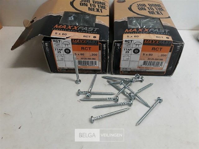 2 x houtschroeven wit verzinkt 5x60mm 200 stuks - afbeelding 2 van  3