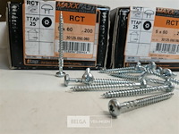 2 x houtschroeven wit verzinkt 5x60mm 200 stuks - afbeelding 3 van  3