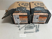 2 x houtschroeven wit verzinkt 6x50mm 200 stuks - afbeelding 2 van  3