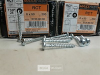 2 x houtschroeven wit verzinkt 6x50mm 200 stuks - afbeelding 3 van  3