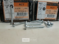 2 x houtschroeven wit verzinkt 6x50mm 200 stuks - afbeelding 3 van  3
