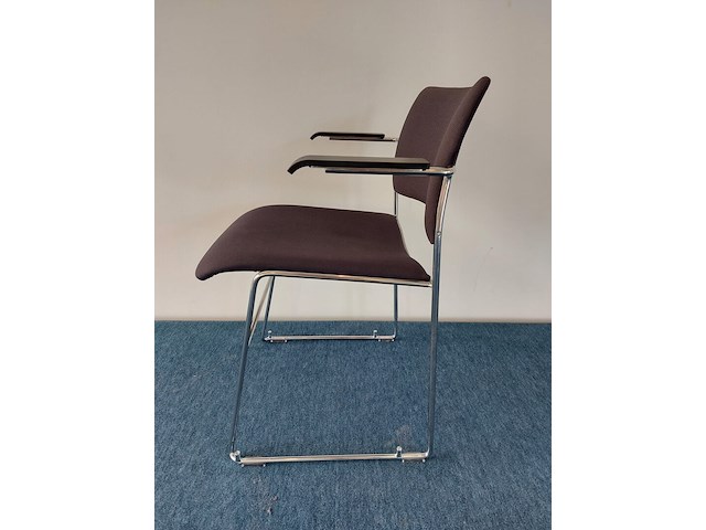 2 x howe 40/4 design vergaderstoel by david rowland (blauw/grijs) - afbeelding 3 van  7