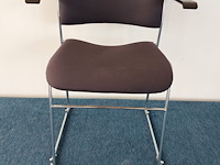 2 x howe 40/4 design vergaderstoel by david rowland (blauw/grijs) - afbeelding 7 van  7