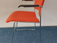 2 x howe 40/4 design vergaderstoel by david rowland (rood) - afbeelding 2 van  7