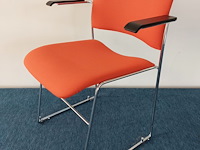 2 x howe 40/4 design vergaderstoel by david rowland (rood) - afbeelding 1 van  7