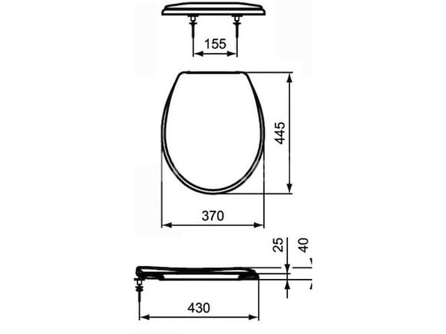 2 x ideal standard eurovit closetzitting antibacterieel wit (nr. 15-26) - afbeelding 2 van  2