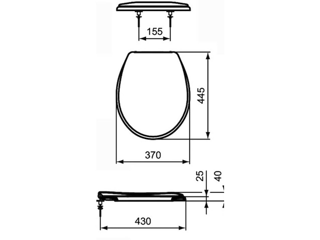 2 x ideal standard eurovit closetzitting antibacterieel wit (nr. 15-26) - afbeelding 2 van  2