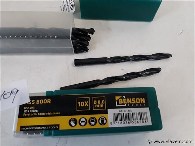 2 x ijzerboor 8,0 mm 10 stuks - afbeelding 2 van  2