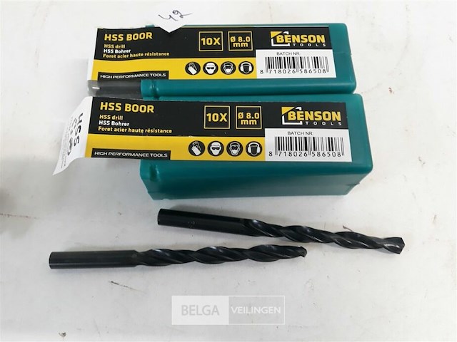 2 x ijzerboor 8,0 mm 10 stuks - afbeelding 3 van  3