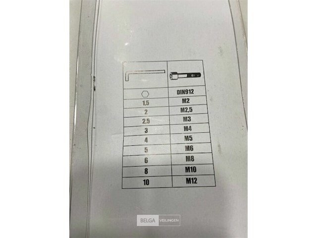 2 x inbussleutelset 9 delig - afbeelding 3 van  3