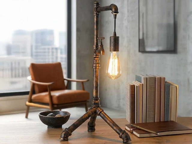 2 x industriële retro tafellamp - afbeelding 6 van  6