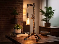 2 x industriële retro tafellamp - afbeelding 1 van  8