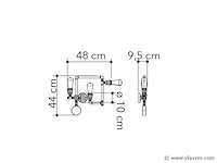 2 x industriële retro wandlamp 3 + 5 lichts - afbeelding 4 van  7