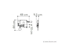 2 x industriële retro wandlamp 3 lichts - afbeelding 4 van  7