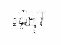 2 x industriële retro wandlamp 3 lichts - afbeelding 4 van  9