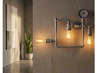 2 x industriële retro wandlamp 3 lichts - afbeelding 9 van  9