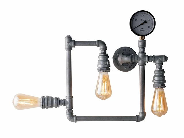 2 x industriële retro wandlamp 3 lichts - afbeelding 3 van  6
