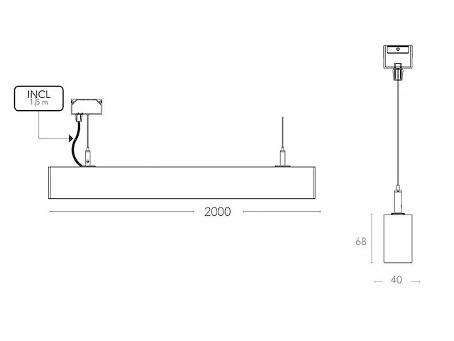 2 x intec led build 200 design pendel armatuur wit - afbeelding 4 van  9