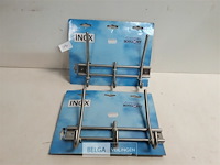 2 x kapstok 3 haken inox - afbeelding 1 van  3