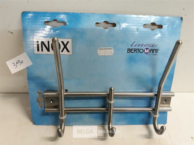 2 x kapstok 3 haken inox - afbeelding 3 van  3