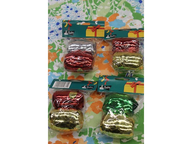 2 x karton inpaklinten diverse kleuren - afbeelding 1 van  2