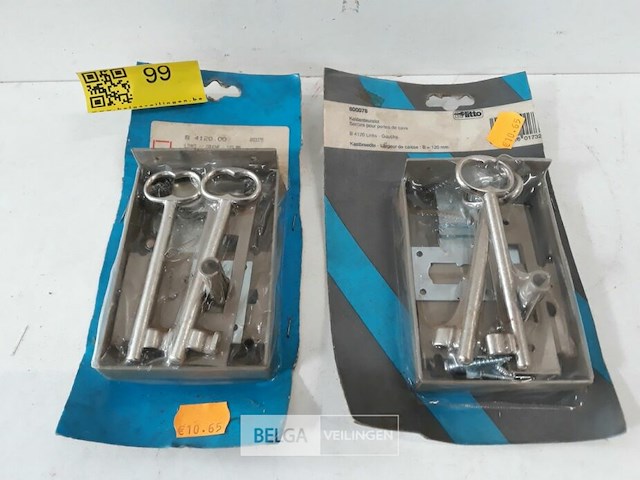 2 x kelderslot 120 mm l met lange sleutel - afbeelding 2 van  3