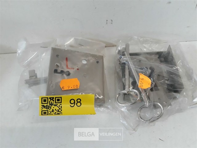 2 x kelderslot 80 mm l met lange sleutel - afbeelding 2 van  3