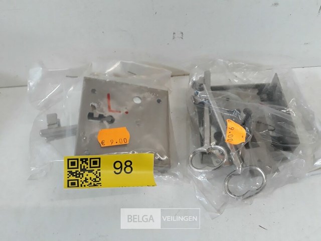 2 x kelderslot 80 mm l met lange sleutel - afbeelding 1 van  3