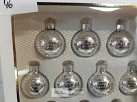 2 x kerstballen glas 10 stuks 3,5 cm zilver - afbeelding 3 van  3