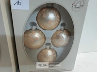 2 x kerstballen glas 4 stuks goud - afbeelding 3 van  3