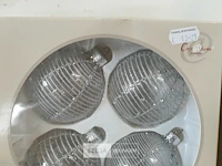 2 x kerstballen glas 4 stuks transparant/zilver - afbeelding 3 van  3