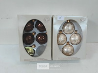 2 x kerstballen glas mix - afbeelding 1 van  3