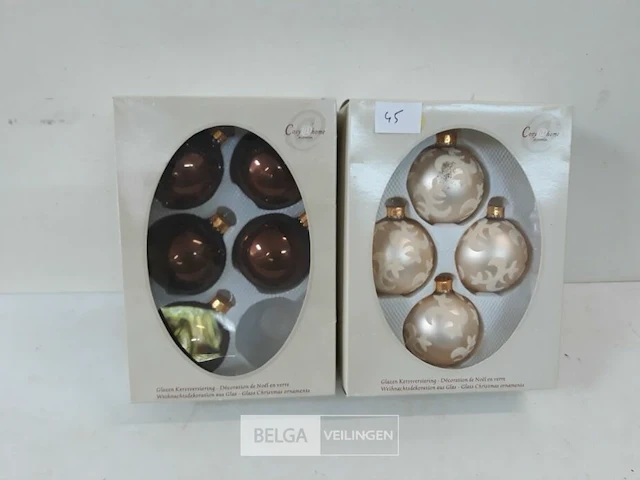 2 x kerstballen glas mix - afbeelding 1 van  3