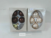 2 x kerstballen glas mix - afbeelding 2 van  3