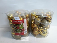 2 x kerstballen goud 50 stuks - afbeelding 1 van  3